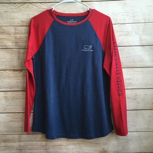 NEW WITH TAGS VINEYARD‎ VINES RAGLAN SLEEVE TOP IN DEEP BAY - Picture 1 of 6